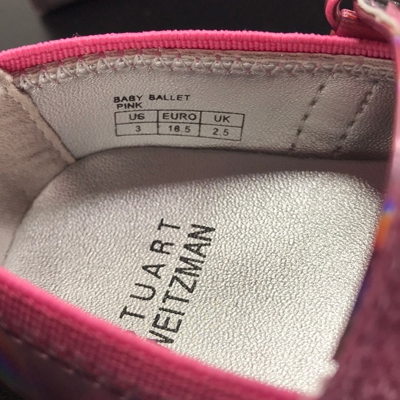 Stuart weitzman baby ballet flats NIB size 3 pink - Picture 8 of 8